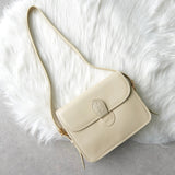 イヴサンローラン YSLロゴ レザー ショルダーバッグ ホワイト - NEWSED