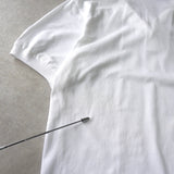 イヴサンローラン ロゴ ヴィンテージ YSLロゴ 半袖ポロシャツ ホワイト デッドストック - NEWSED