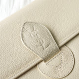 イヴサンローラン YSLロゴ レザー ショルダーバッグ ホワイト - NEWSED