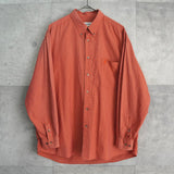 イヴ サンローラン ヴィンテージ YSLロゴ チェック柄 長袖シャツ オレンジ - NEWSED