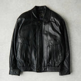 イヴ サンローラン ヴィンテージ YSLロゴ フェイクレザー ブルゾン ブラック メンズ - NEWSED