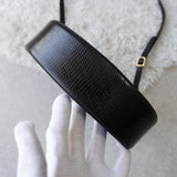 イヴ サンローラン ヴィンテージ YSLロゴ リザード ショルダーバッグ ブラック - NEWSED