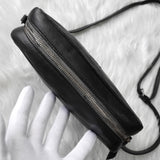 イヴ サンローラン ヴィンテージ YSLロゴ レザー ショルダーバッグ ポシェット ブラック - NEWSED