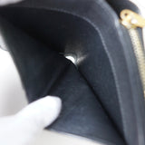 イヴサンローラン YSLロゴ レザー 二つ折り財布 ブラック 箱付き - NEWSED