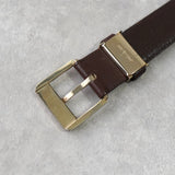 イヴサンローラン ヴィンテージ YSLロゴ シルバー金具 ベルト ブラウン レディース - NEWSED