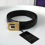 イヴサンローラン ヴィンテージ YSLロゴ ゴールド金具 ベルト ブラック デッドストック - NEWSED