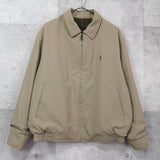 イヴサンローラン ヴィンテージ YSLロゴ リバーシブル ブルゾン カーキ / ベージュ - NEWSED