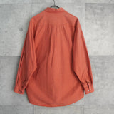 イヴ サンローラン ヴィンテージ YSLロゴ チェック柄 長袖シャツ オレンジ - NEWSED