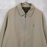 イヴサンローラン ヴィンテージ YSLロゴ リバーシブル ブルゾン カーキ / ベージュ - NEWSED