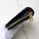 イヴサンローラン YSLロゴ レザー 二つ折り財布 ブラック 箱付き - NEWSED