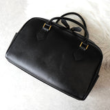 イヴサンローラン ヴィンテージ YSLロゴ 三角プレート レザー ミニボストンバッグ ブラック - NEWSED