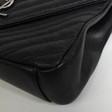 サンローラン カレッジ YSLロゴ レザー 2way ハンドバッグ チェーンショルダーバッグ ブラック - NEWSED