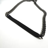 サンローラン カレッジ YSLロゴ レザー 2way ハンドバッグ チェーンショルダーバッグ ブラック - NEWSED