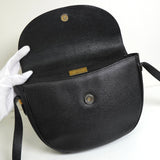 イヴサンローラン YSLロゴ レザー ショルダーバッグ ブラック - NEWSED