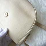 イヴサンローラン YSLロゴ レザー ショルダーバッグ アイボリー - NEWSED