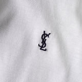 イヴサンローラン ロゴ ヴィンテージ YSLロゴ 半袖ポロシャツ ホワイト デッドストック - NEWSED