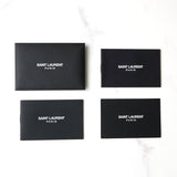 イヴサンローラン YSLロゴ レザー 二つ折り財布 ブラック 箱付き - NEWSED