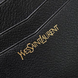 イヴ サンローラン YSLロゴ レザー 長財布 がま口 二つ折り財布 ブラック - NEWSED