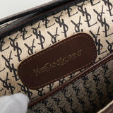 イヴサンローラン ヴィンテージ YSLロゴ キルティング レザー ショルダーバッグ ブラウン - NEWSED