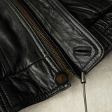 イヴ サンローラン ヴィンテージ YSLロゴ フェイクレザー ブルゾン ブラック メンズ - NEWSED