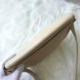 イヴサンローラン YSLロゴ レザー ショルダーバッグ アイボリー - NEWSED