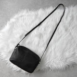 イヴ サンローラン ヴィンテージ YSLロゴ レザー ショルダーバッグ ポシェット ブラック - NEWSED