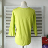 イヴサンローラン ヴィンテージ YSLロゴ 七分丈 トップス ライム レディース - NEWSED