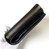 イヴサンローラン YSLロゴ レザー ラウンドファスナー 二つ折り財布 ブラック - NEWSED