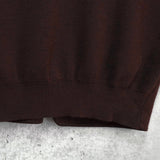 イヴ サンローラン ヴィンテージ YSLロゴ ニットベスト ボルドー - NEWSED