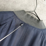 イヴ サンローラン ヴィンテージ YSLロゴ ブルゾン 刺繍 アイスブルー - NEWSED