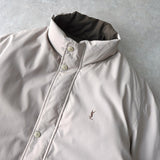 イブ サンローラン ヴィンテージ リバーシブル YSLロゴ 中綿ジャケット ダウンジャケット ホワイトベージュ/グレージュ - NEWSED