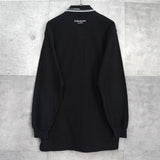 イヴ サンローラン ヴィンテージ YSLロゴ 長袖ポロシャツ ブラック - NEWSED