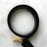 イヴサンローラン ヴィンテージ YSLロゴ ゴールド金具 ベルト ブラック デッドストック - NEWSED