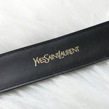イヴサンローラン ヴィンテージ YSLロゴ ゴールド金具 ベルト ブラック デッドストック - NEWSED