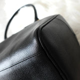 イヴサンローラン ヴィンテージ YSLロゴ 三角プレート レザー ミニボストンバッグ ブラック - NEWSED