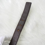 イヴサンローラン ヴィンテージ YSLロゴ シルバー金具 ベルト ブラウン レディース - NEWSED