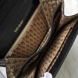 イヴサンローラン ヴィンテージ YSLロゴ レザー ショルダーバッグ ブラック - NEWSED