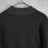 イヴ サンローラン ヴィンテージ YSLロゴ モックネック ニット グレー - NEWSED