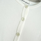 イヴ サンローラン ヴィンテージ YSLロゴ 薄手 カーディガン ホワイト レディース - NEWSED