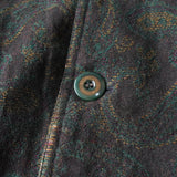 イヴ サンローラン ヴィンテージ YSLロゴ ペイズリー柄 ショールカラー ブルゾン カーキ - NEWSED