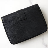 イヴサンローラン YSLロゴ レザー 二つ折り財布 ブラック 箱付き - NEWSED