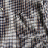 イヴサンローラン YSLロゴ チェック柄 長袖ポロシャツ ブラウン - NEWSED