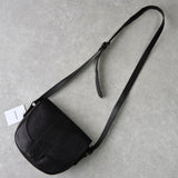 イヴ サンローラン YSLロゴ レザー ショルダーバッグ ブラック - NEWSED