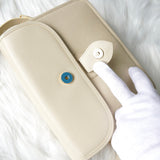 イヴサンローラン YSLロゴ レザー ショルダーバッグ ホワイト - NEWSED