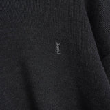 イヴ サンローラン ヴィンテージ YSLロゴ モックネック ニット グレー - NEWSED