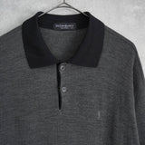 イヴ サンローラン ヴィンテージ YSLロゴ ポロニット グレー - NEWSED