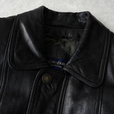 イヴ サンローラン ヴィンテージ YSLロゴ フェイクレザー ブルゾン ブラック メンズ - NEWSED