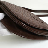 イヴサンローラン ヴィンテージ YSLロゴ キルティング レザー ショルダーバッグ ブラウン - NEWSED