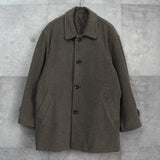 イヴ サンローラン ヴィンテージ YSLロゴ ウールコート チェスターコート ブラウン - NEWSED