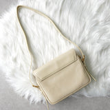 イヴサンローラン YSLロゴ レザー ショルダーバッグ ホワイト - NEWSED